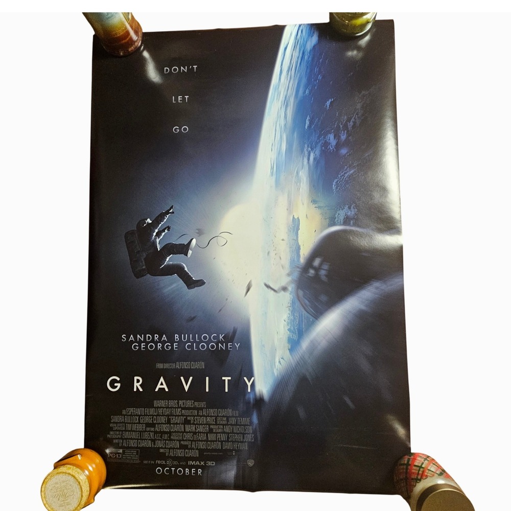 Gravity 2013 Original Movie Poster 27x40 Sandra Bullock George Clooney D/S